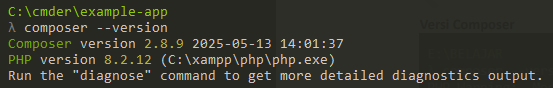 Composer Version Output